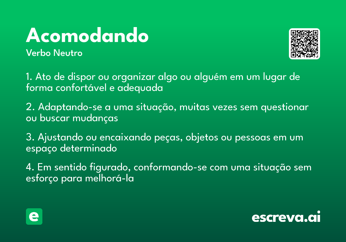 acomodando