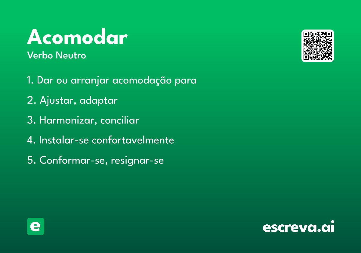acomodar