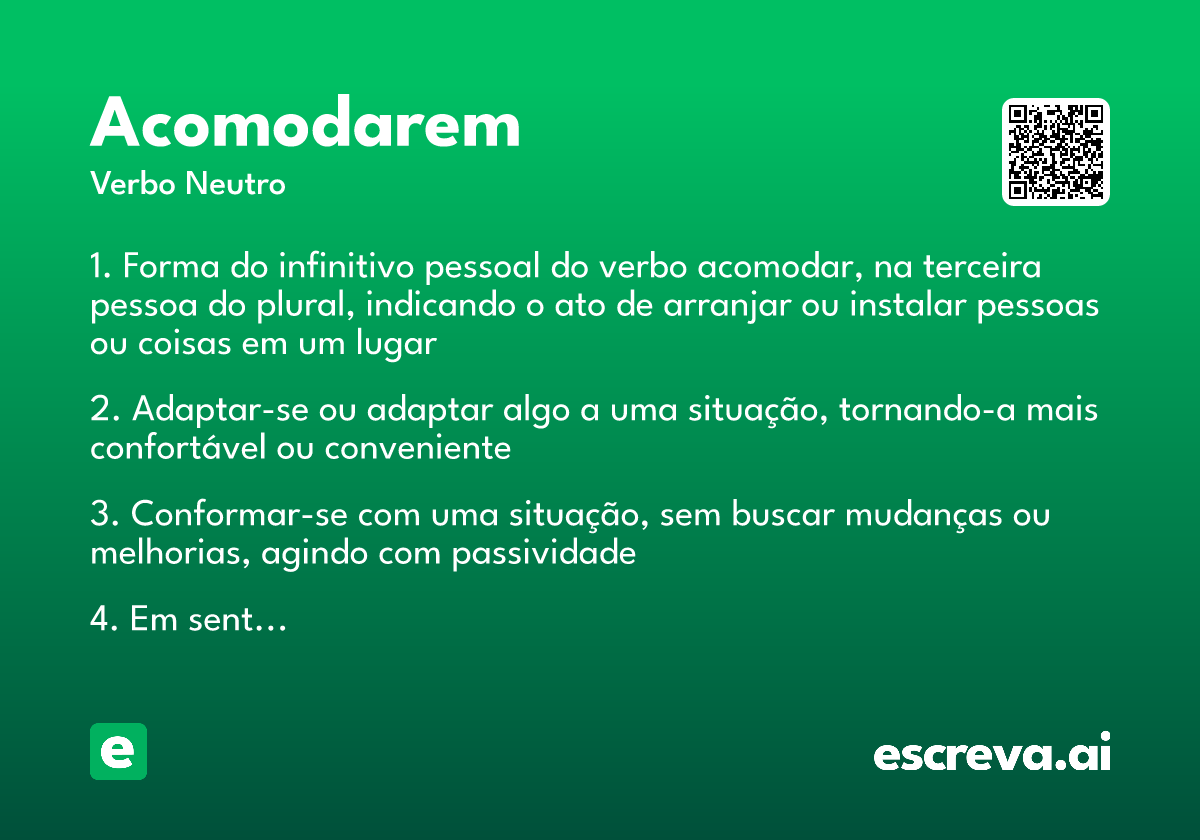 acomodarem