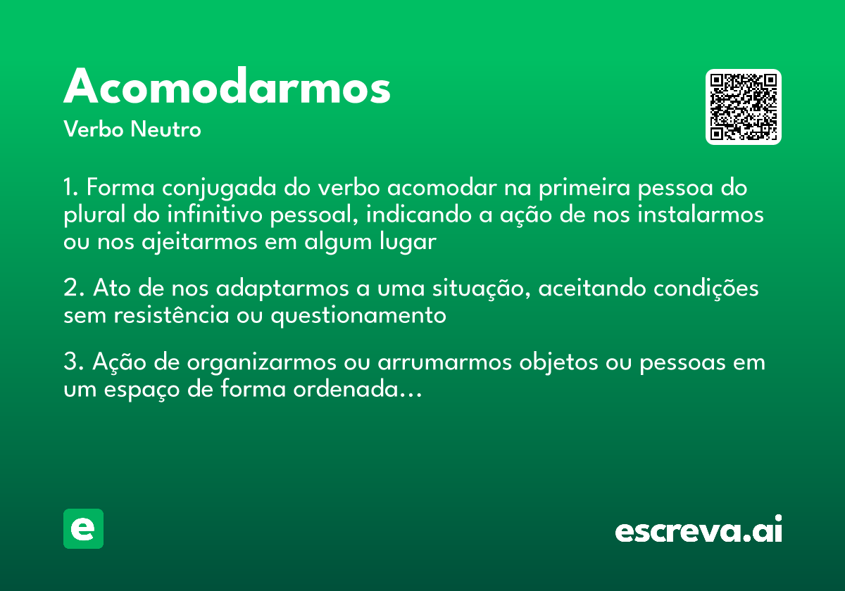 acomodarmos