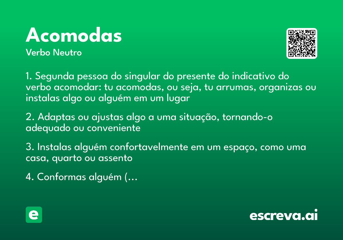 acomodas