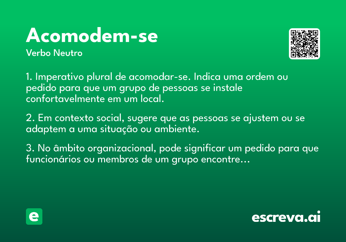 acomodem-se