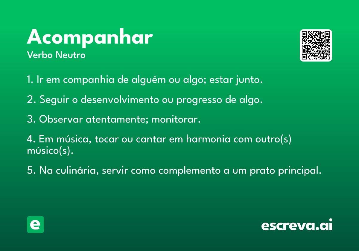 acompanhar