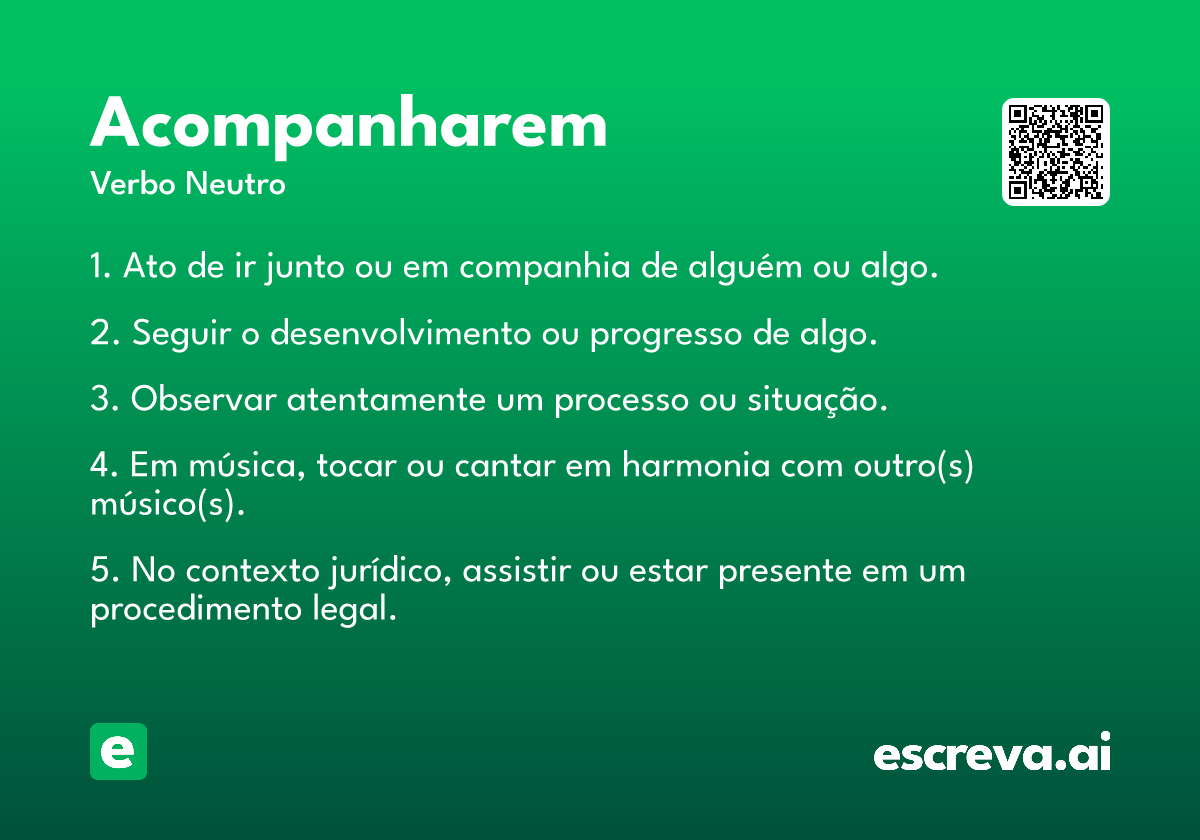 acompanharem