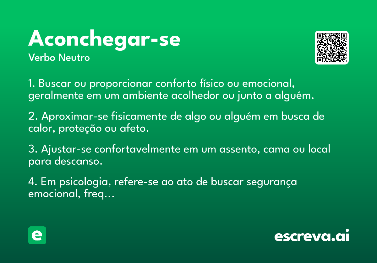 aconchegar-se