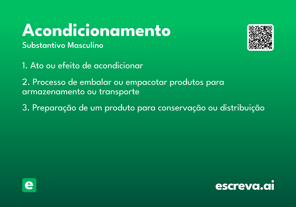 acondicionamento