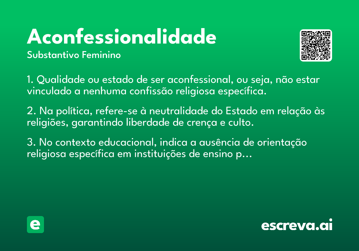aconfessionalidade