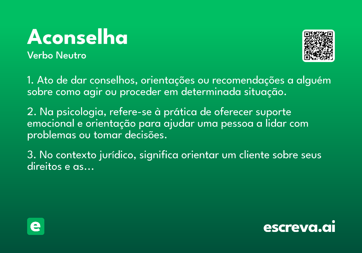 aconselha