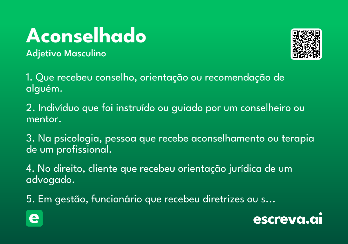 aconselhado