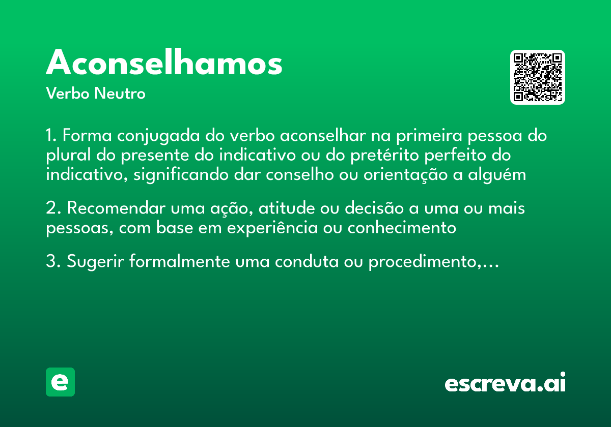 aconselhamos