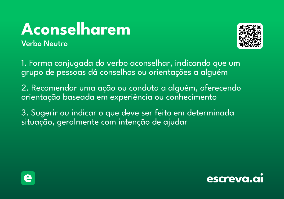 aconselharem