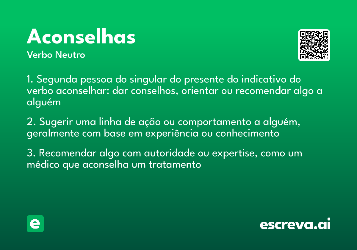 aconselhas