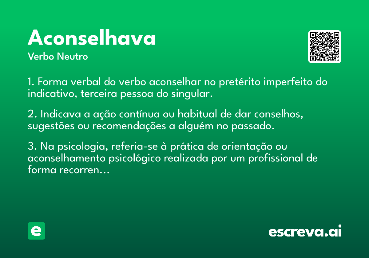 aconselhava