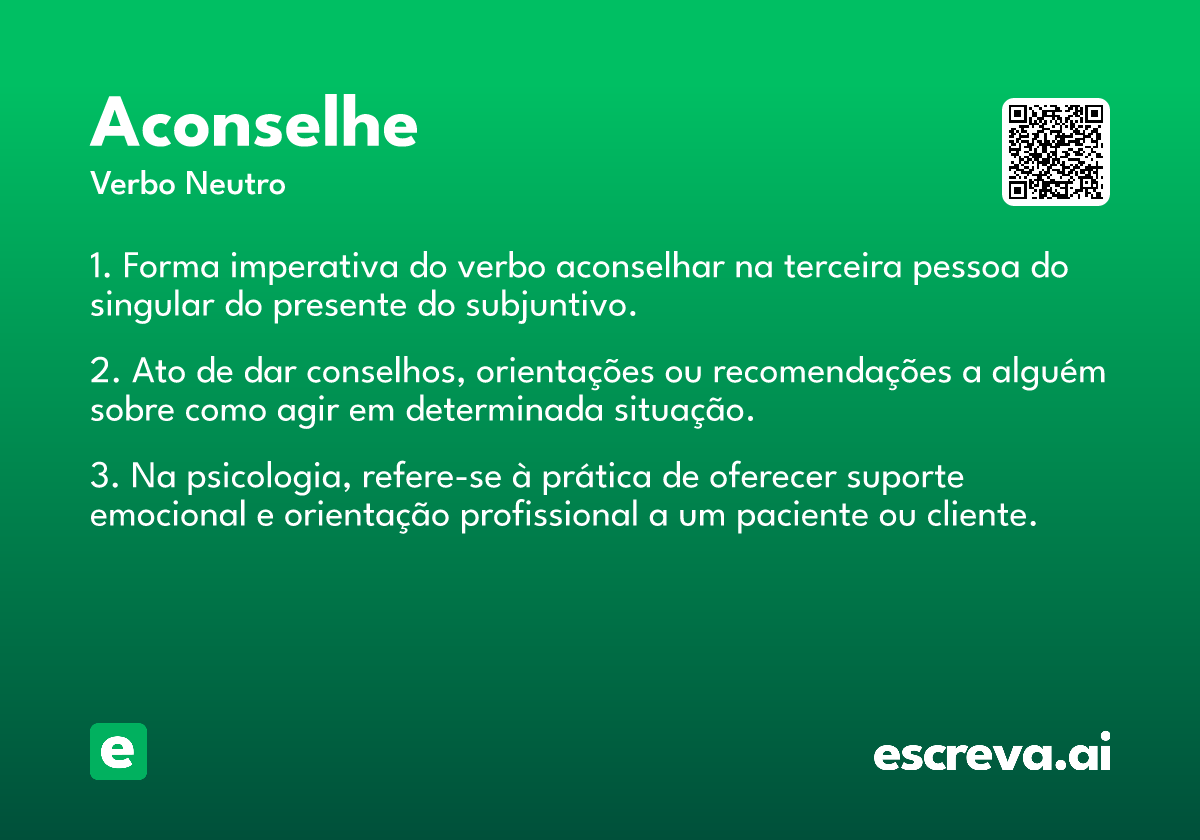 aconselhe