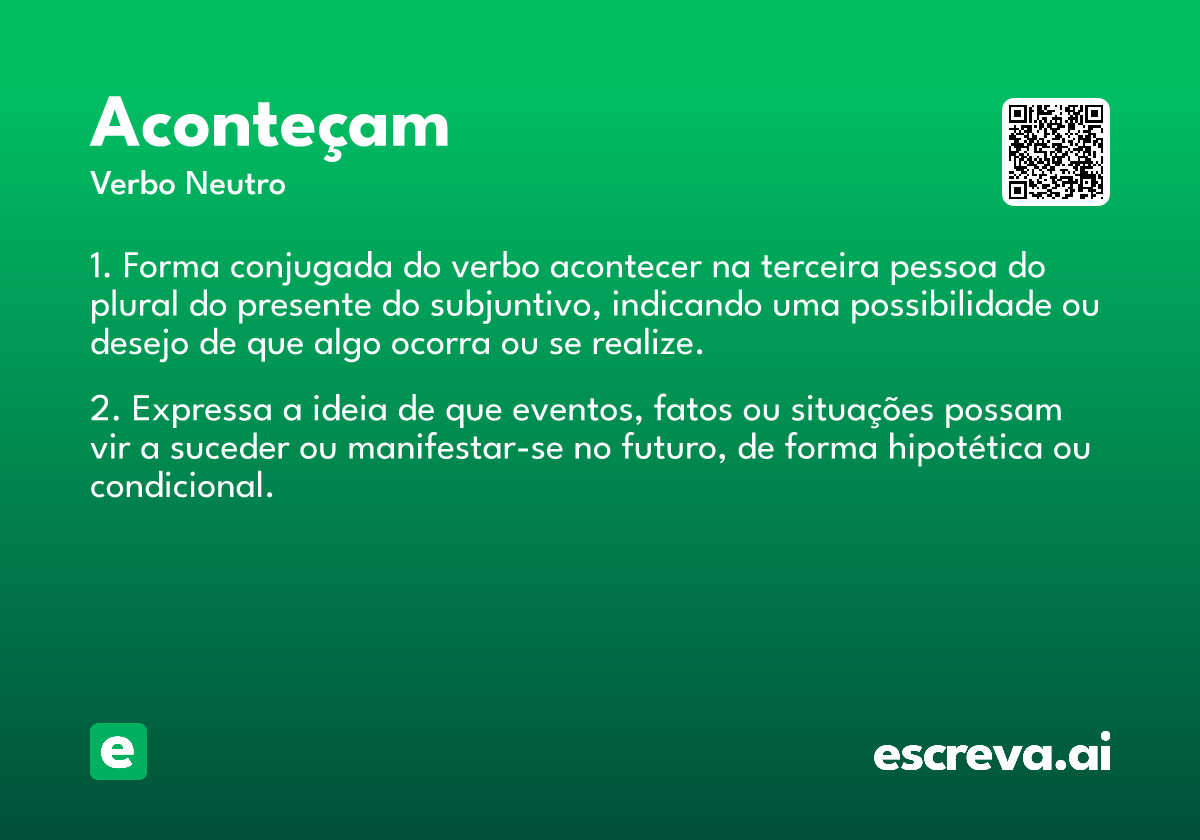 aconteçam