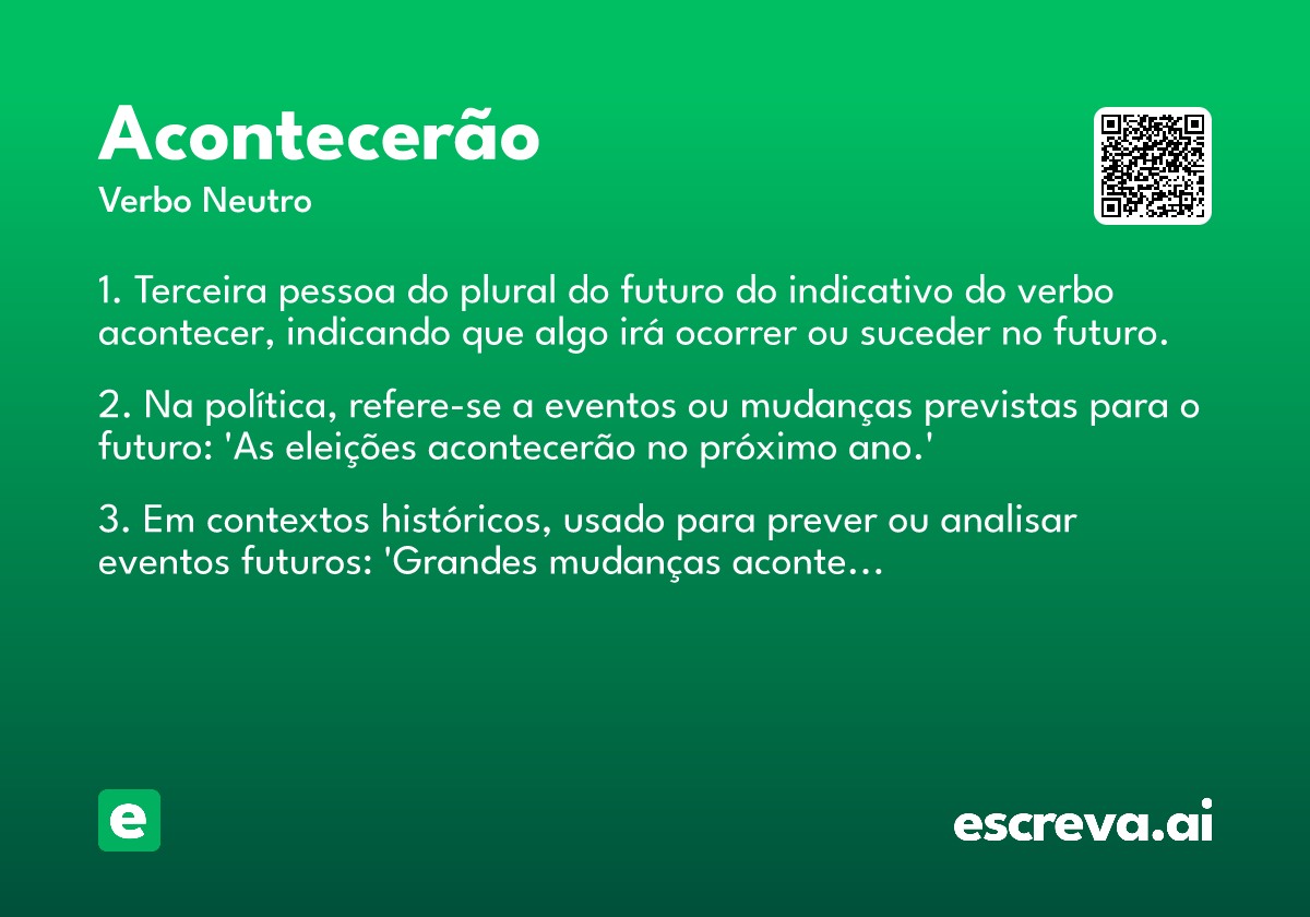 acontecerão