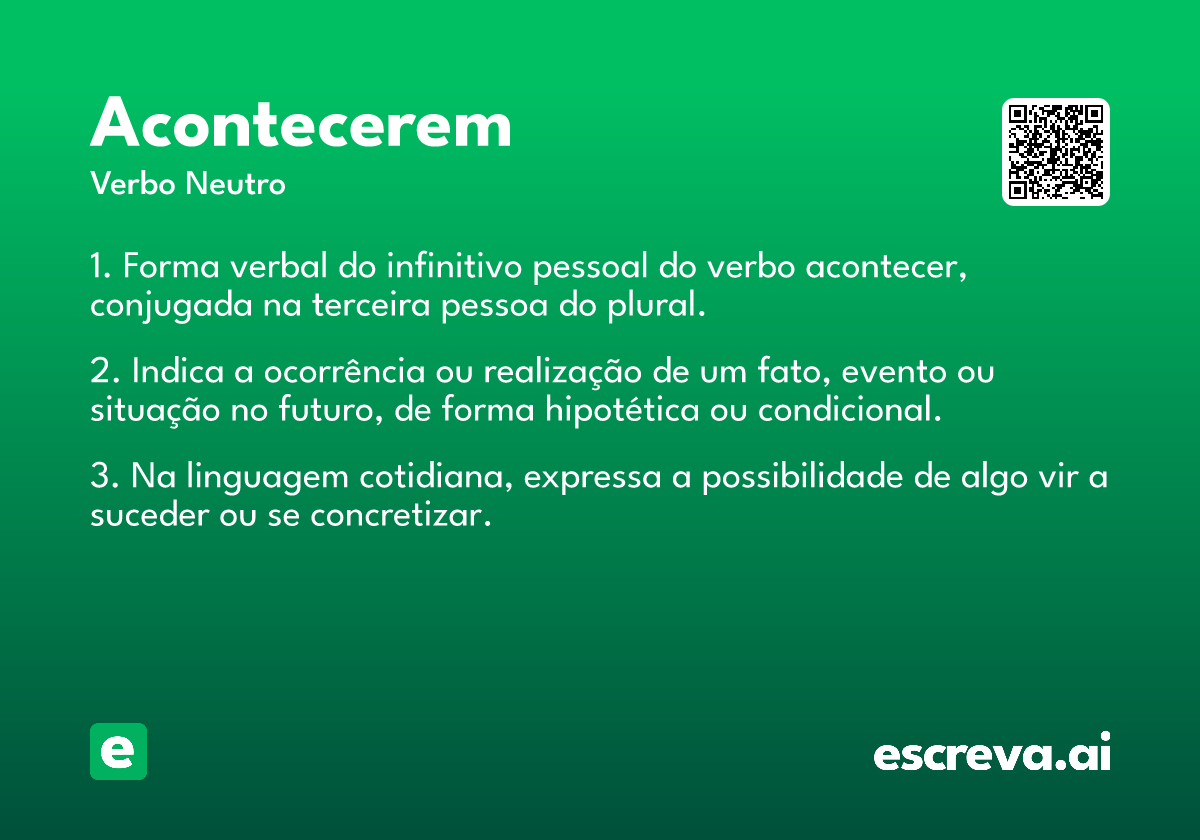 acontecerem
