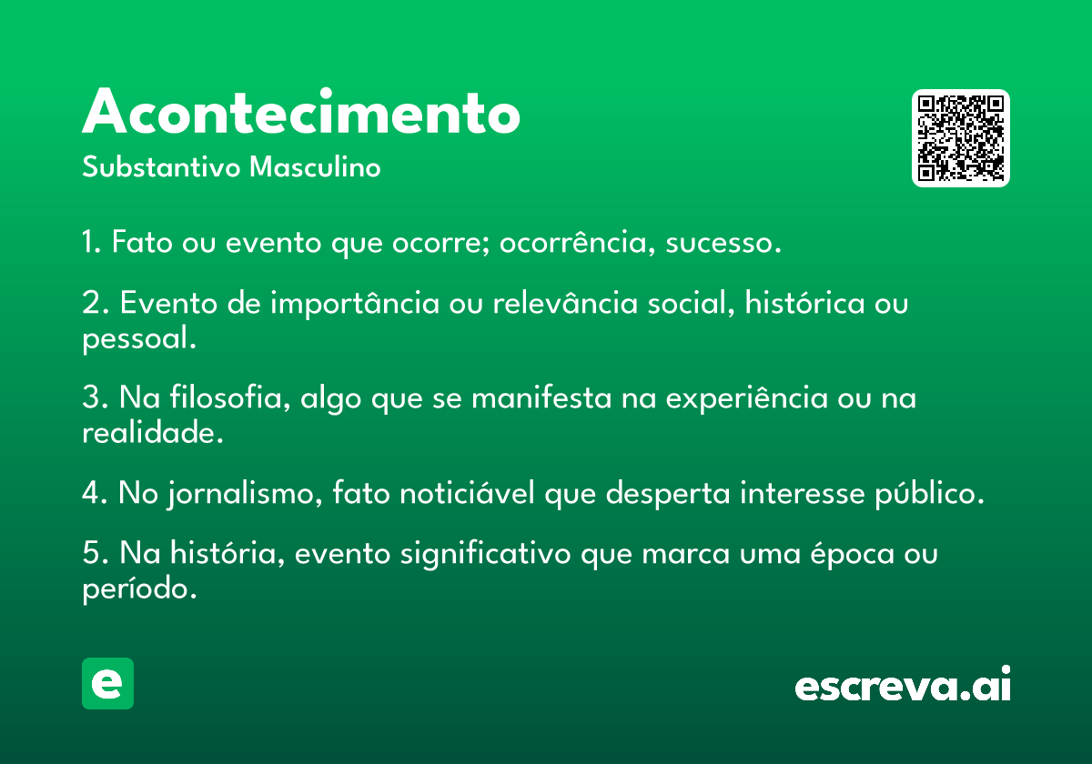 acontecimento