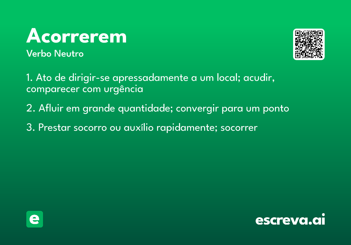 acorrerem