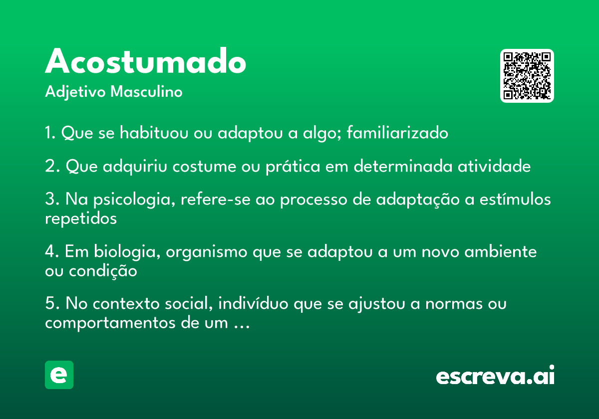 acostumado