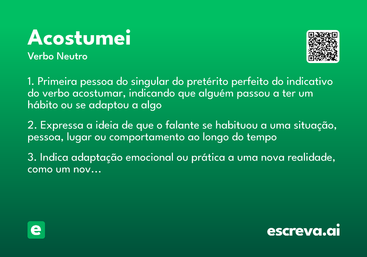 acostumei