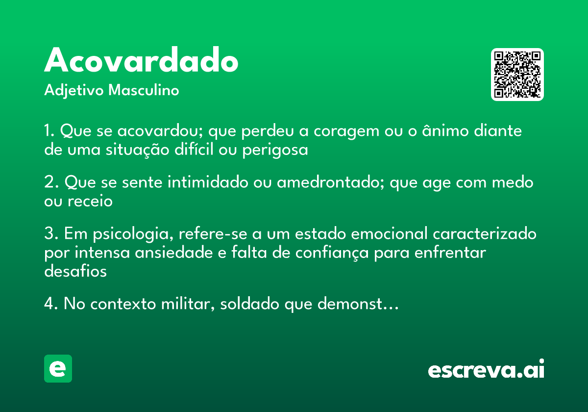 acovardado