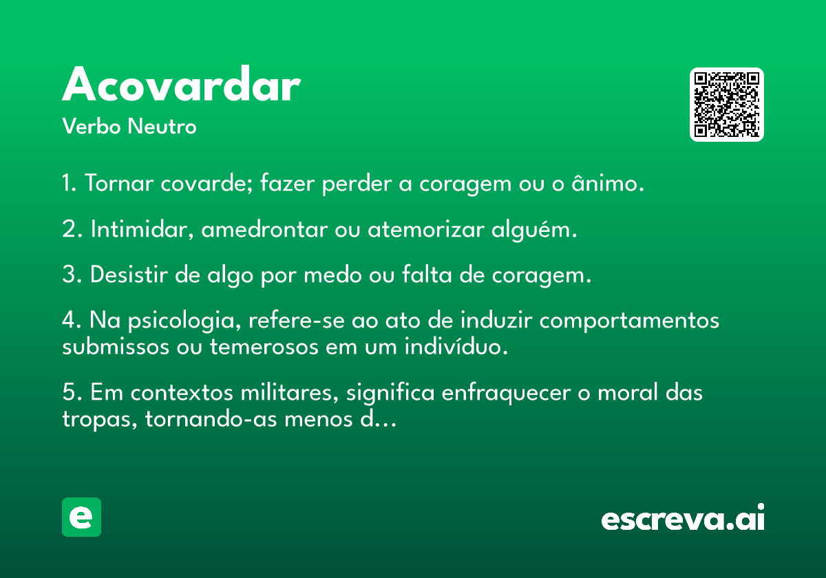 acovardar