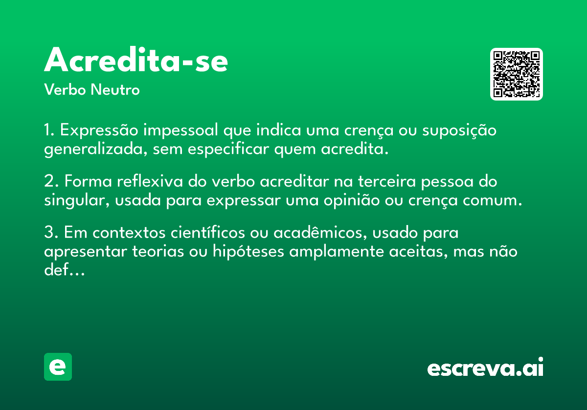 acredita-se