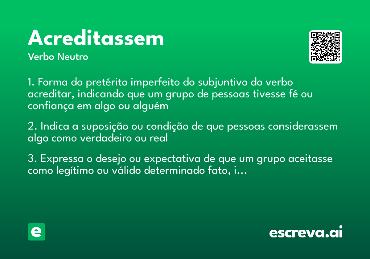 acreditassem