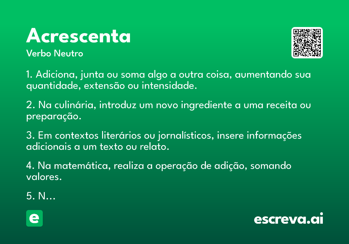 acrescenta
