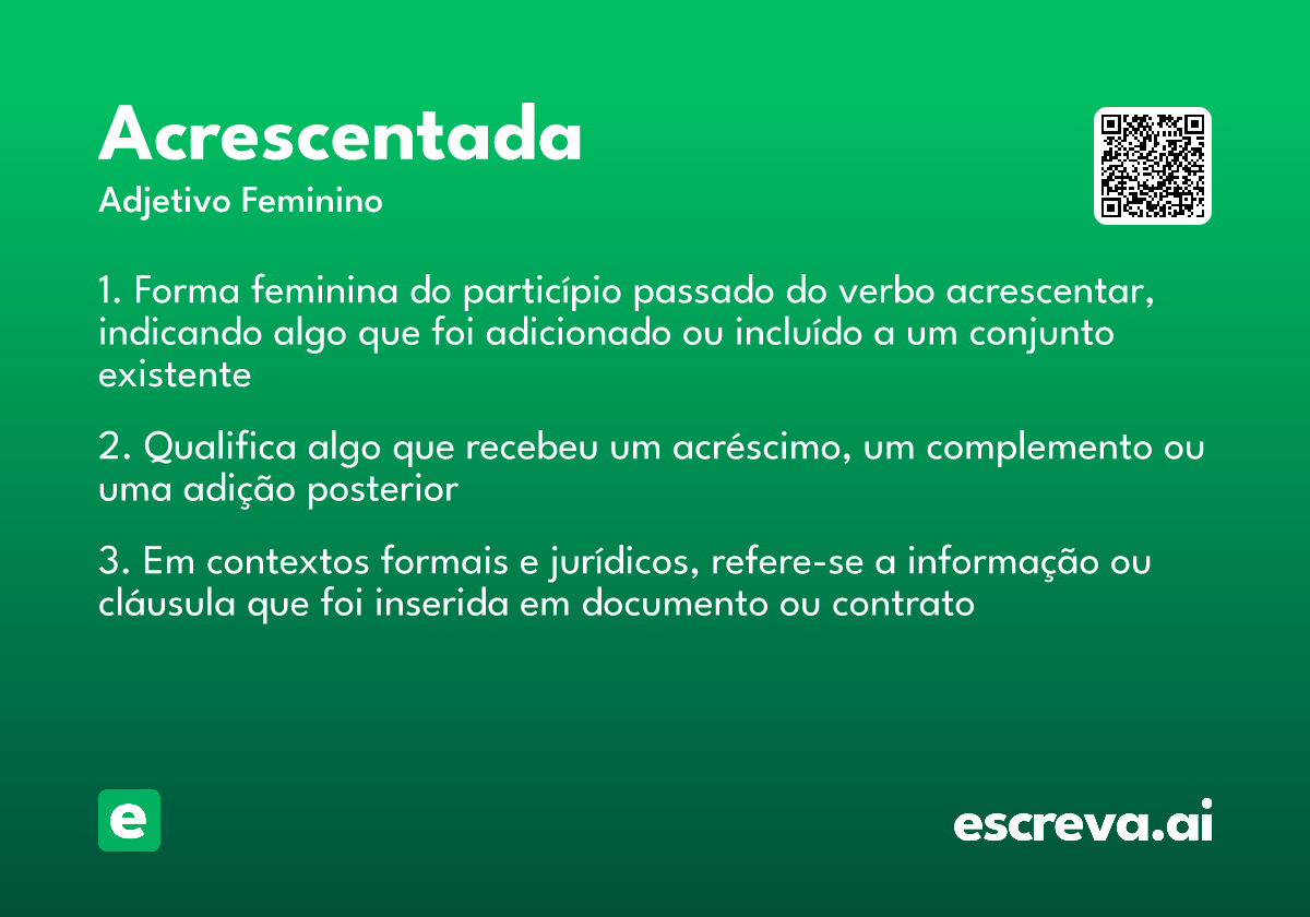 acrescentada