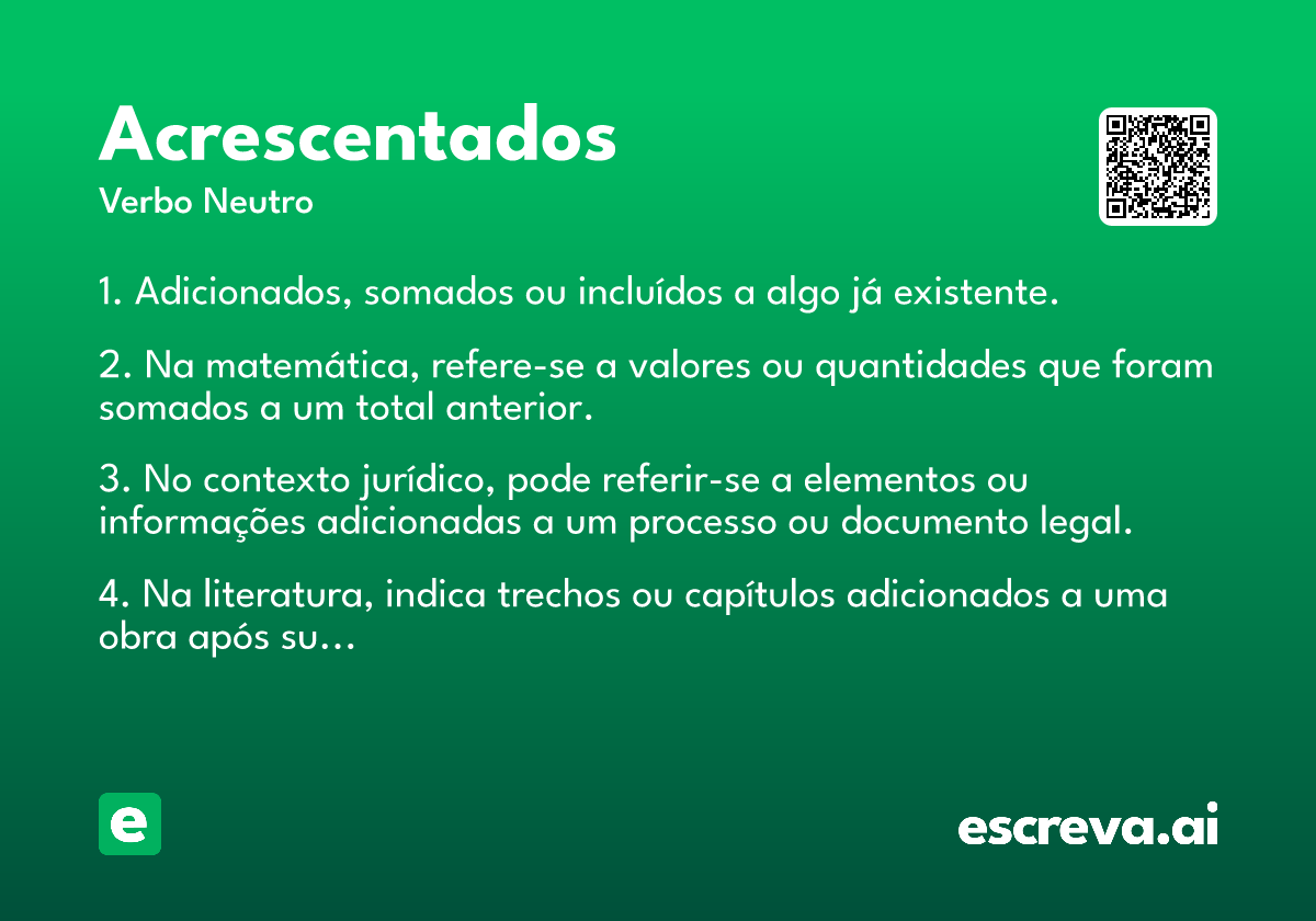 acrescentados