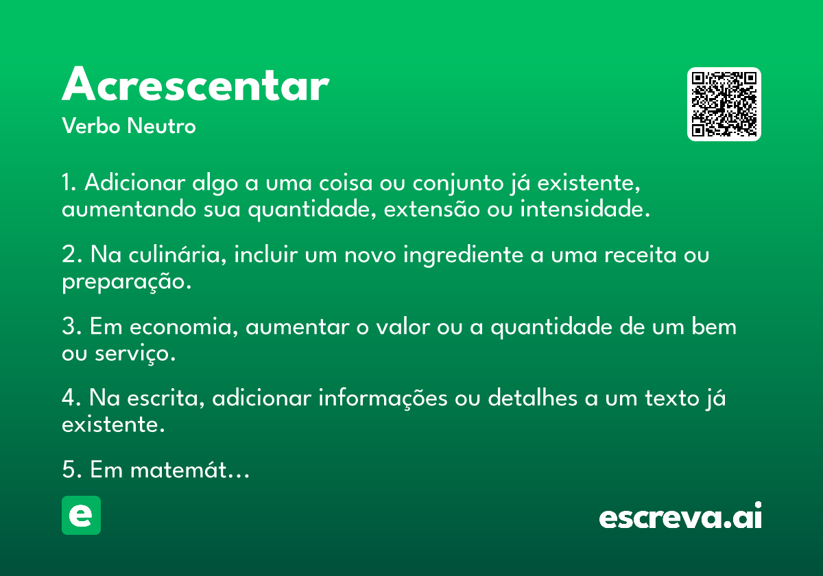 acrescentar