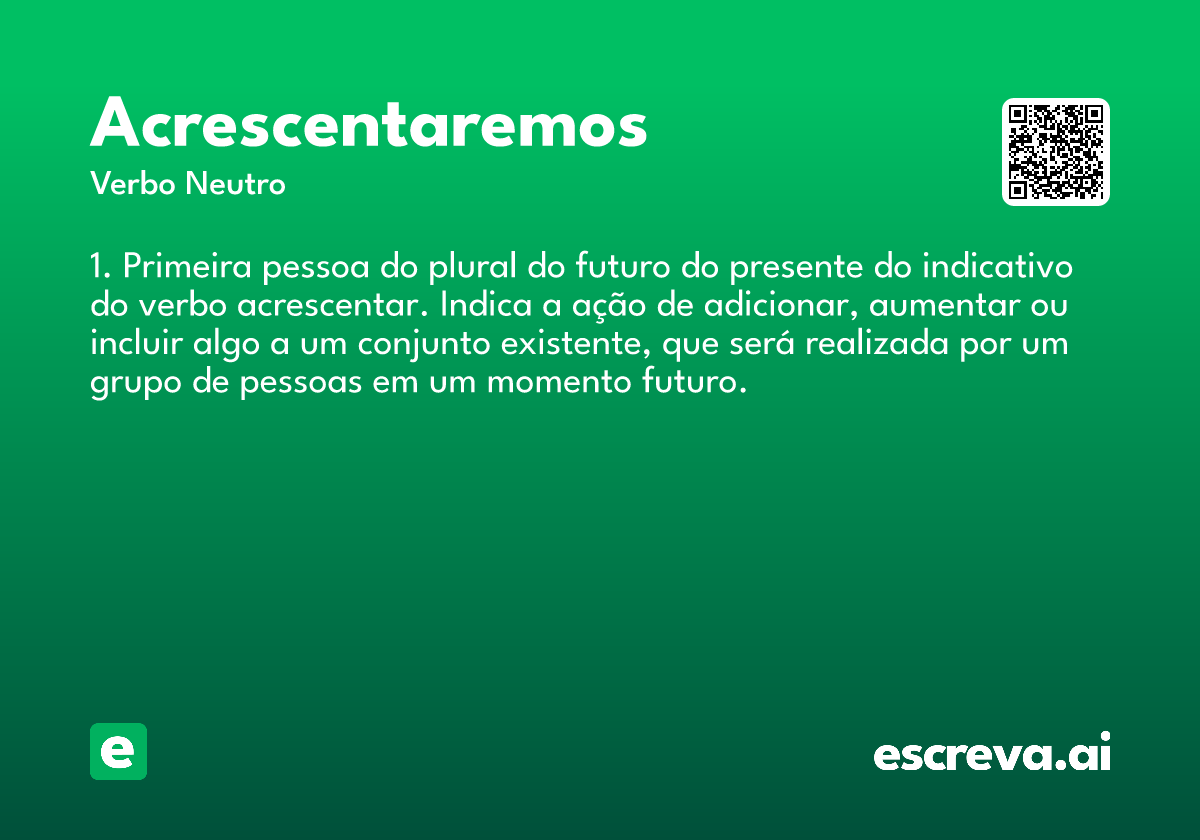 acrescentaremos