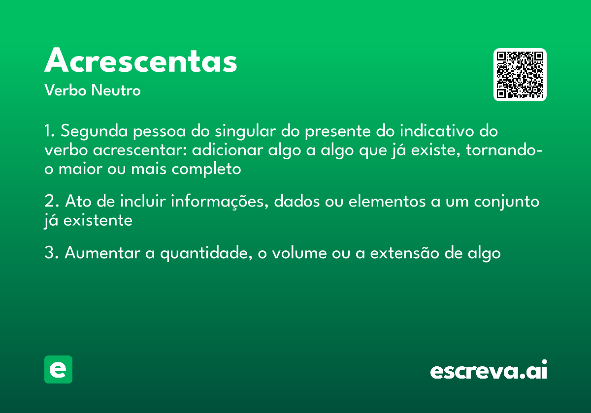 acrescentas