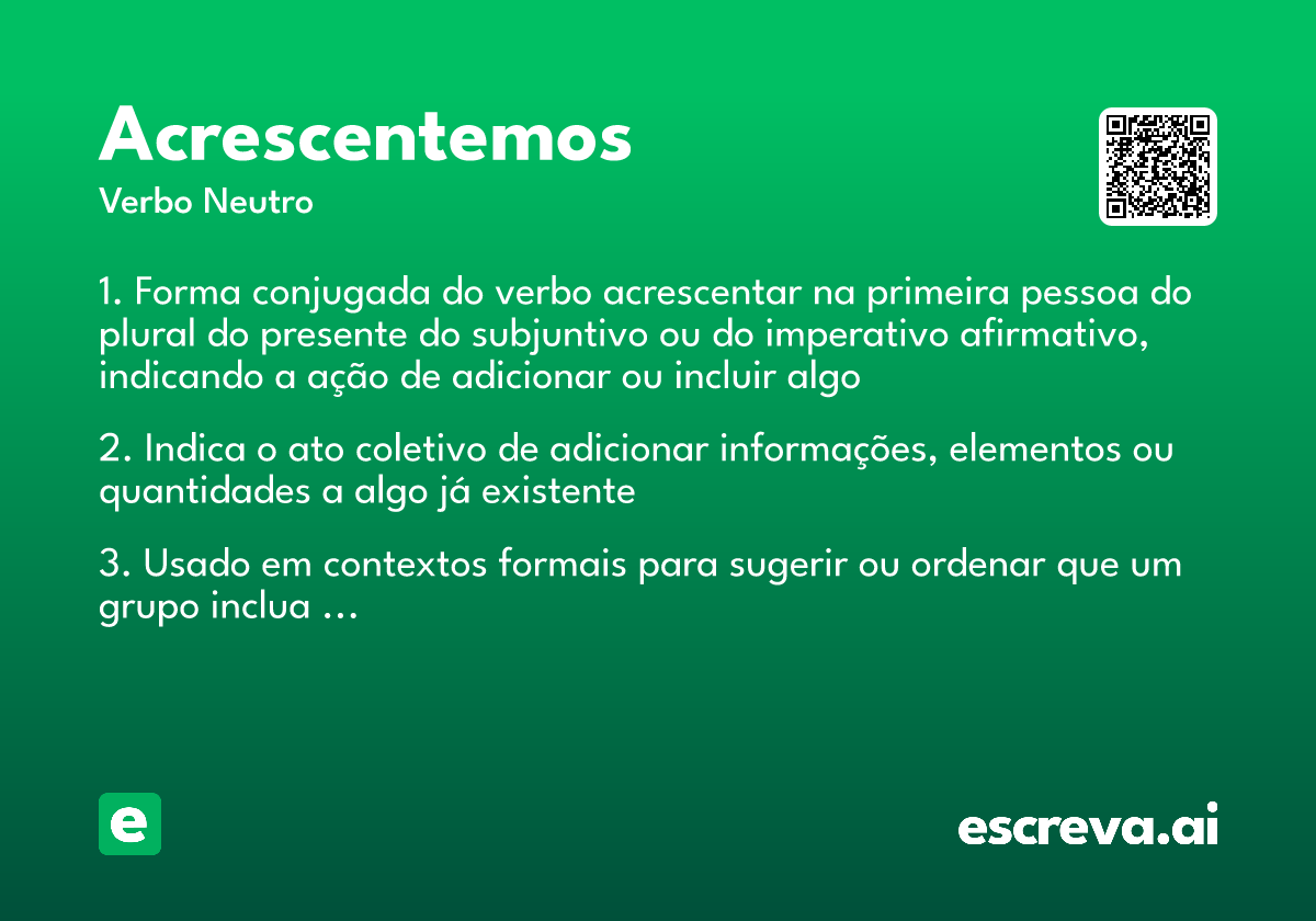 acrescentemos