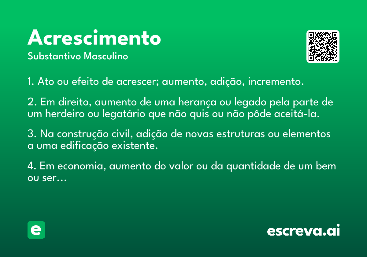 acrescimento