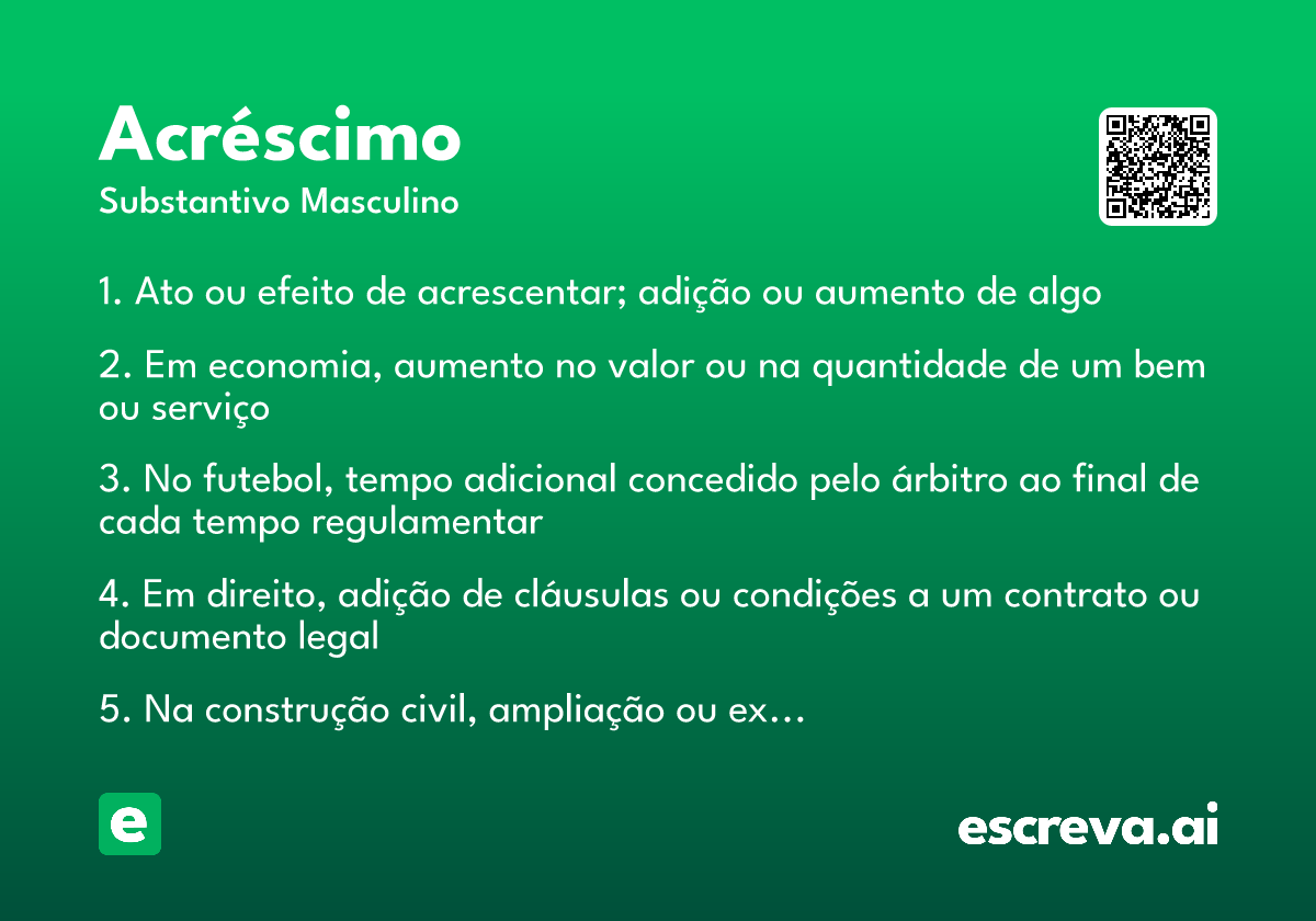 acréscimo