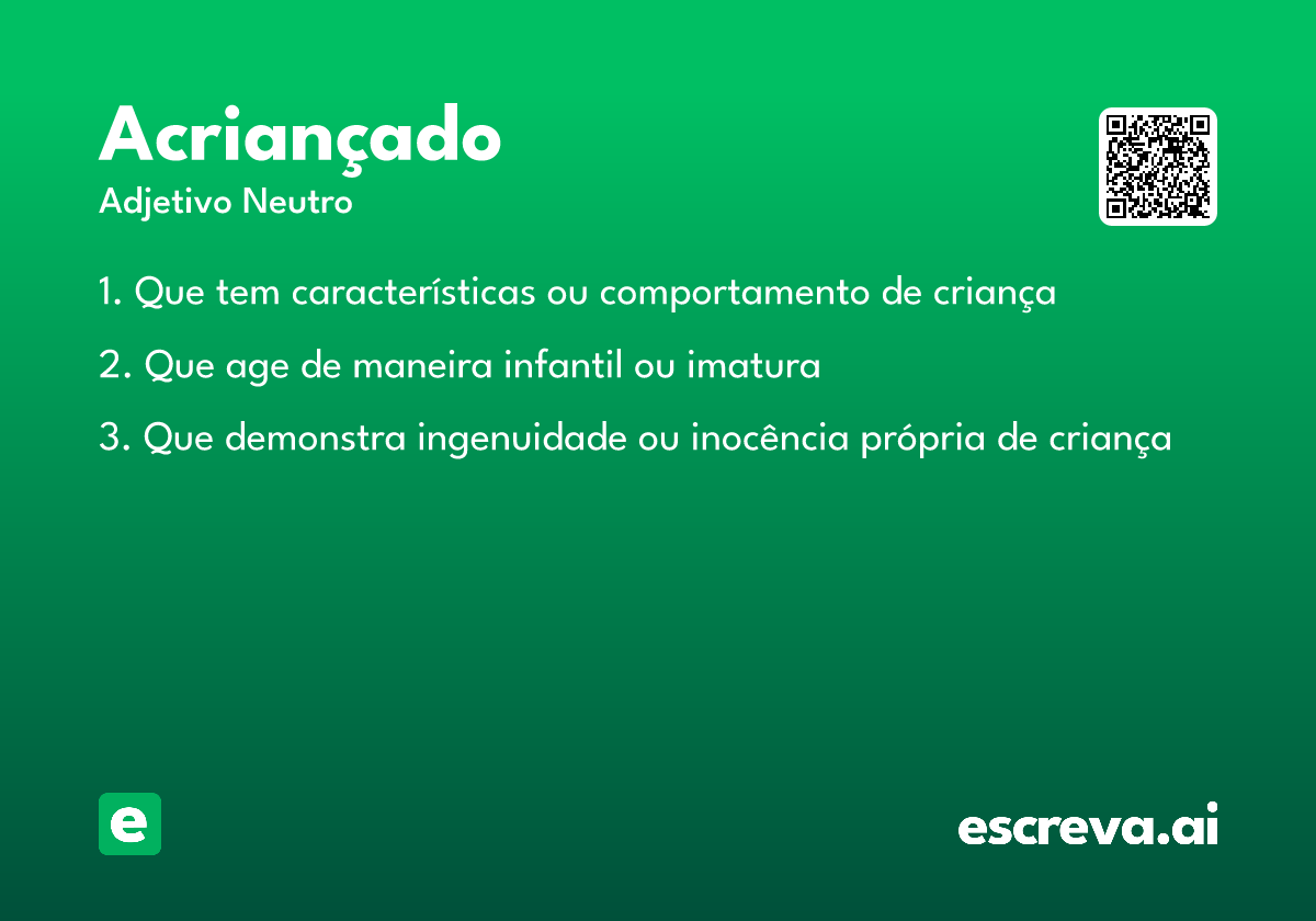 acriançado