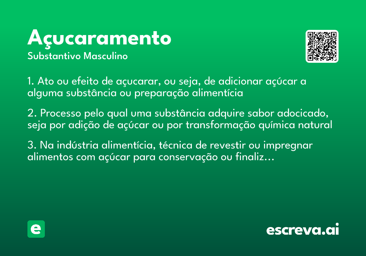 açucaramento