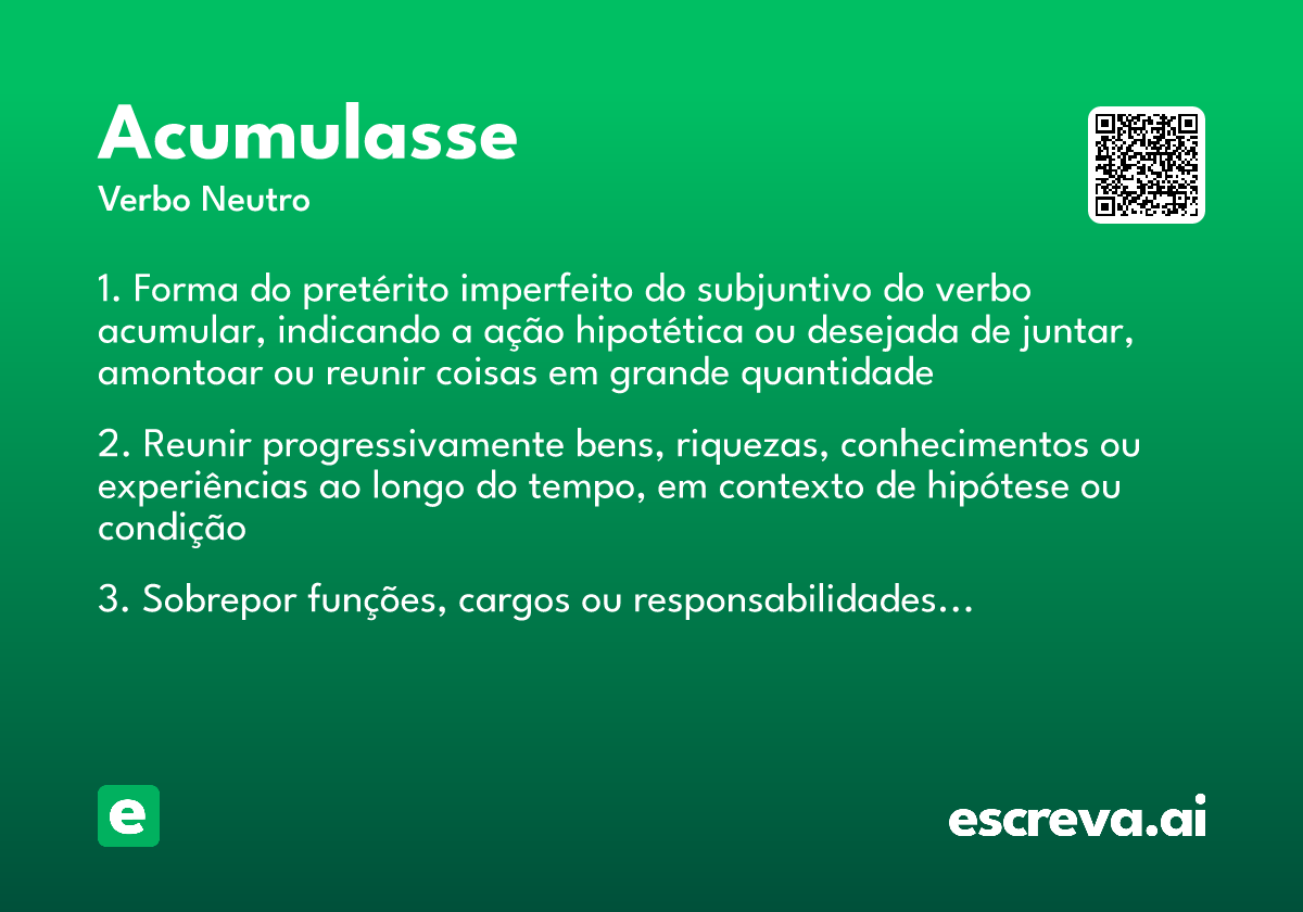 acumulasse