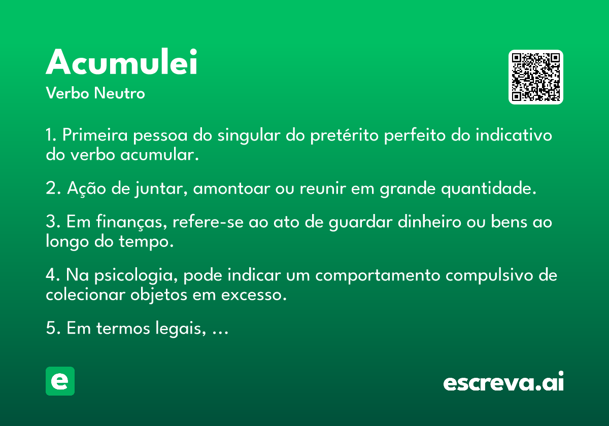 acumulei