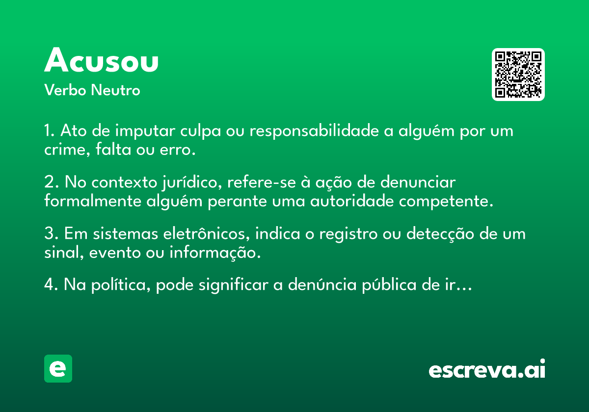acusou