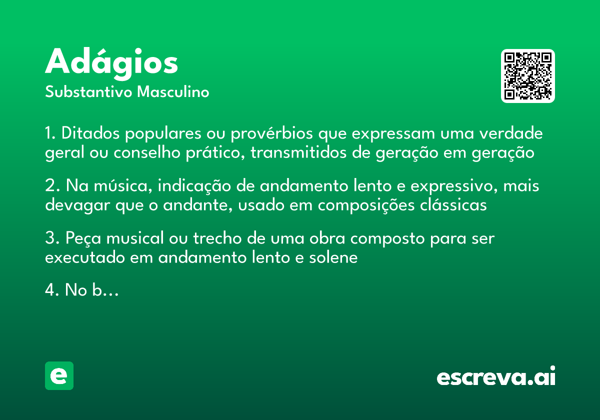 adágios