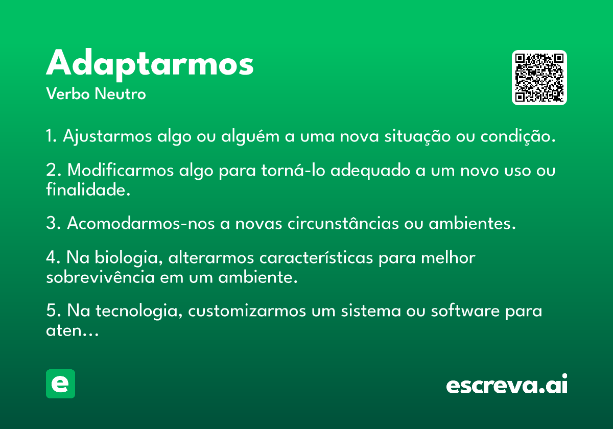 adaptarmos