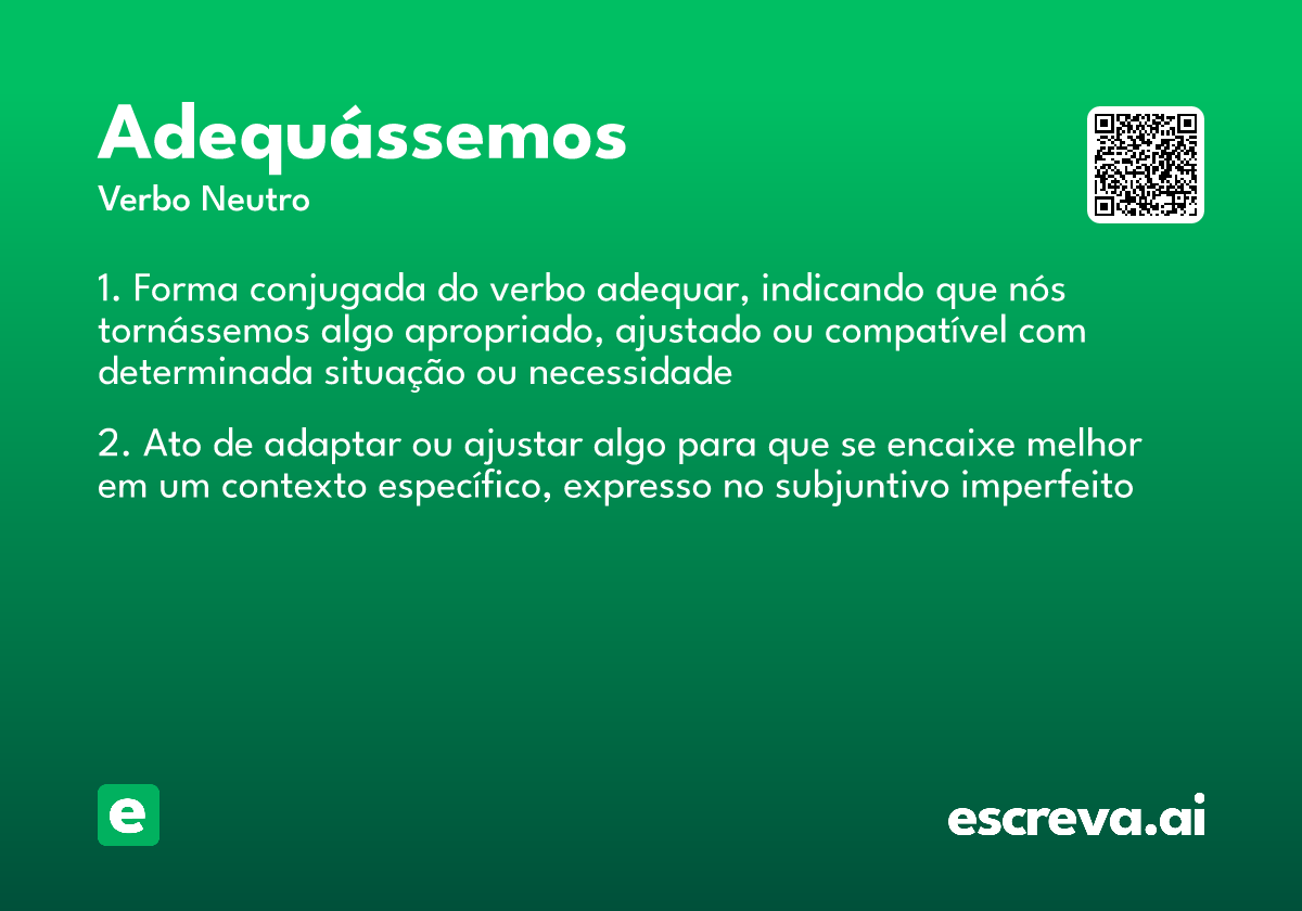 adequássemos