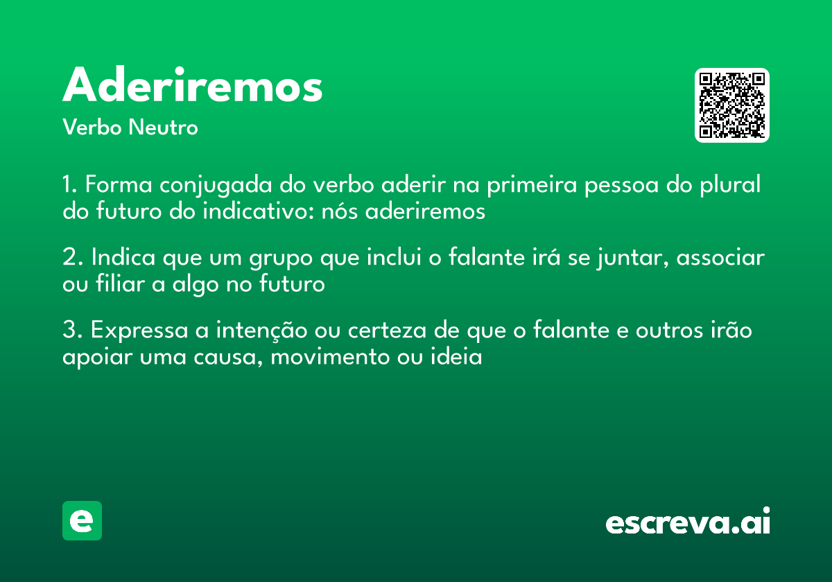 aderiremos