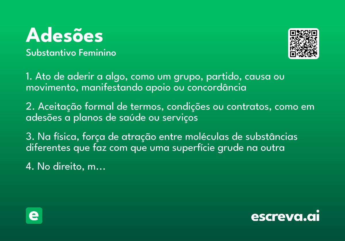 adesões
