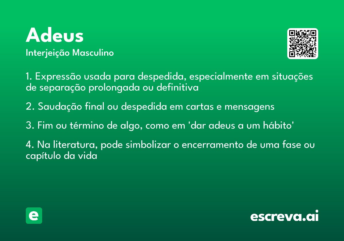 adeus
