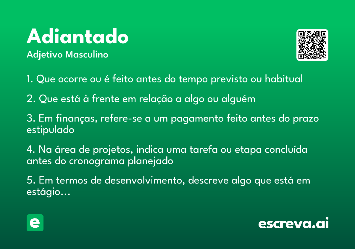 adiantado